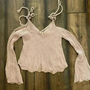 LA hearts pink knitted sweater